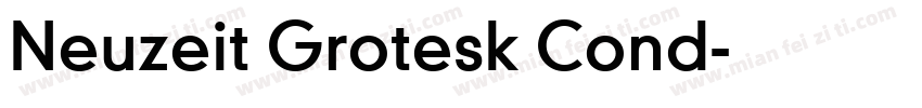 Neuzeit Grotesk Cond字体转换